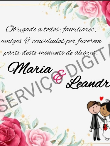 Imagem 5 de 5 de Convite De Casamento E Topo De Bolo Personalizado