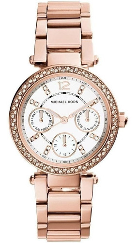 Reloj Michael Kors Parker Mk5616 Oro Rosa-blanco Dama