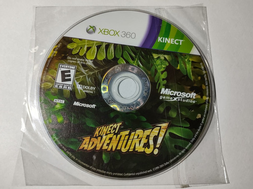 Kinect Adventures Juego Xbox 360 Solo Disco