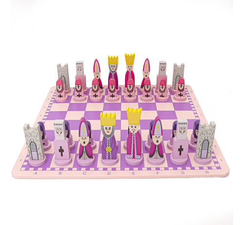 Juego De Ajedrez Rosa Marsrut Con Tablero De Ajedrez Educati