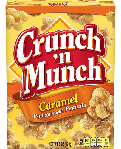 Crunch 'n Munch Caramel Popcorn With Peanuts 170 Gr