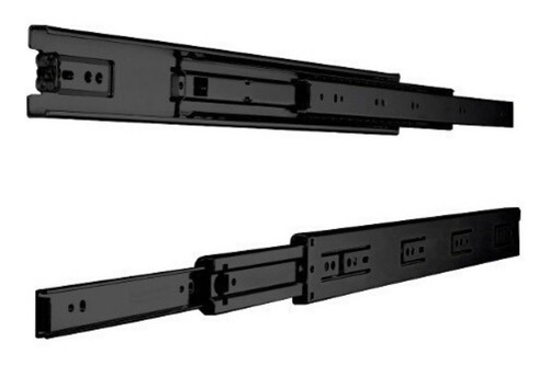 Corredera Telescópica 250 Mm 25 Cm Cajón 45 Kilos Negra