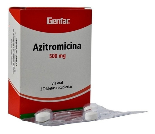 Azitromicina 500mg-100% - Unidad a $11100