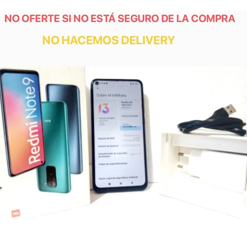 Teléfono Xiaomi Redmi Noté 9 64gb 3+1 Ram Sin Detalles