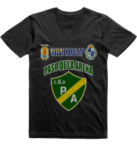 Remera Algodon Negra Uruguay Deportivo Paso De La Arena