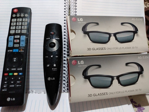 Kit 2 Óculos 3d LG Ag-s350 + 2 Controle Remoto