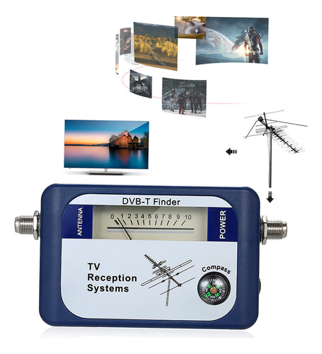 Medidor Aéreo Digital Dvb-t Com Sinal De Satélite Via Satéli