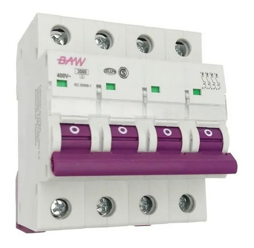 Imagen 1 de 4 de Llave Termica Tetrapolar Baw Termomagnetica 4x32a K34c32