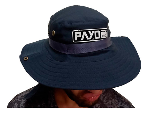 Sombrero Payo Tipo Australiano Con Cubrenuca Regulable