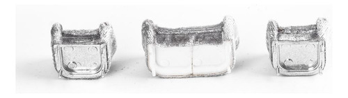 3x Mini Juguetes De Sofá Muebles De Muñeca Bjd 1/25 Gris