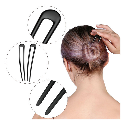 2 Piezas Horquillas Para Cabello Forma U Pinza Para Cabello