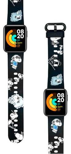 Correa Compatible Xiaomi Mi Watch Lite Snoopy Black