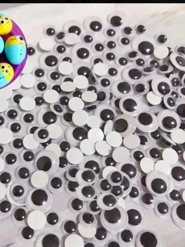 Imagen 1 de 1 de 500 Ojos Móviles Nro 4 Mm Mini Para Títeres De Dedo Muñeco