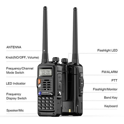 Radio Walkie-talkie Uv-s9 Plus 10w, Alcance De 10km