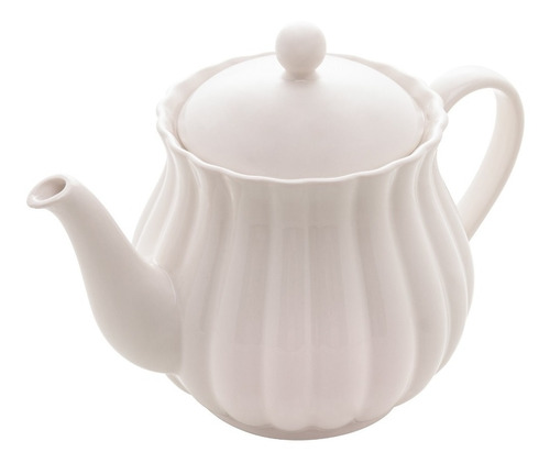 Bule P/cha De Porcelana Petala Branco Matt 950ml Wolff