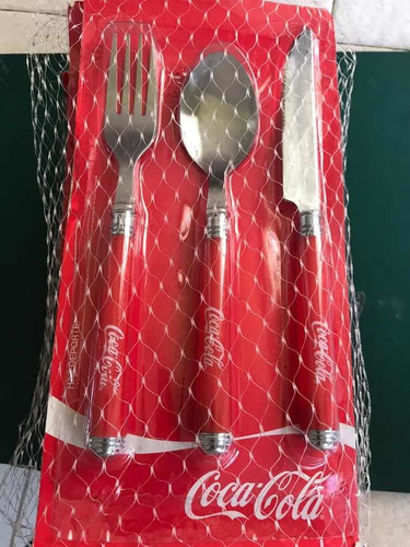 Cubiertos Coca Cola 8 Sets De 3 Piezas Cada Uno Nuevos