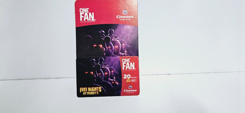 Tarjeta Collecionable Cinefan Five Nights At Freddy Cinemex