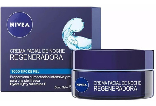 Crema Humectante Hidratante Facial Noche Regeneradora Nivea