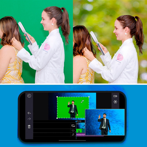 Imagem 6 de 8 de Tecido Chroma Key Fundo Verde Estudio 3x5 Lateral Overlock