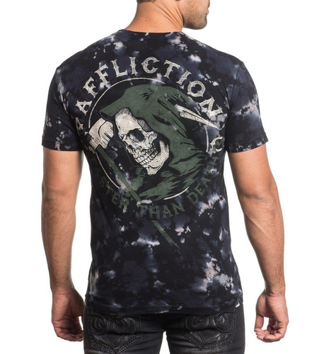 Remeras  Affliction Faster Than Death Mma Jiu Jitsu Custom