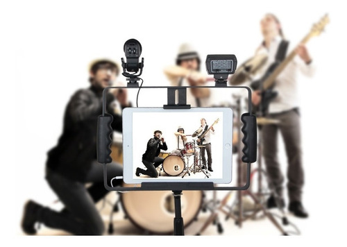 Suporte De Tablets iPad P/gravação Em Pedestal De Microfone