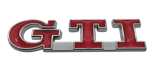 Emblema Insignia Gti Volkswagen Metálico Rojo