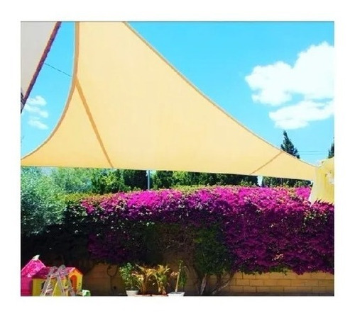 Toldo Vela Sombra Triangular 6x6x6 Beige Y Gris