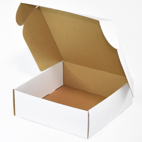 Caja De Carton Envios 30x30x10cm Blanco 75 Pzs Sin Impresión