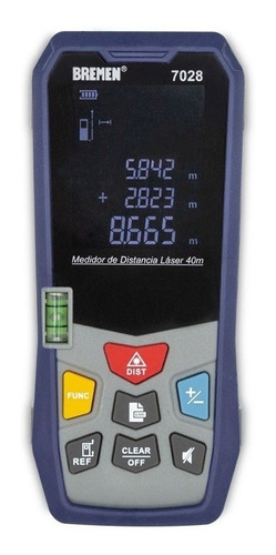 Medidor Laser Distancia Bremen 40 Mts 7028 Cinta Metrica Dgm