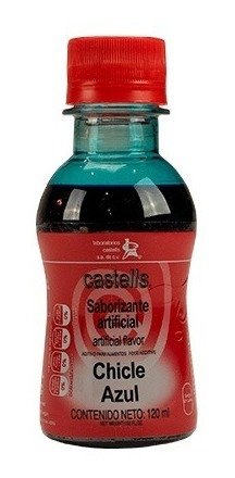 Saborizante Concentrado Chicle Azul Castells 120 Ml