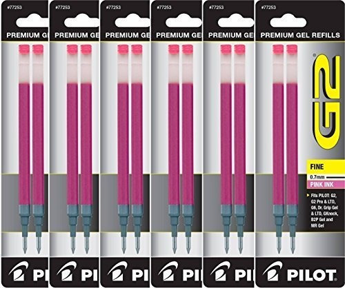 Value Pack De 6 - Pilot G2 Tinta Gel Recargas De Pluma Rodam