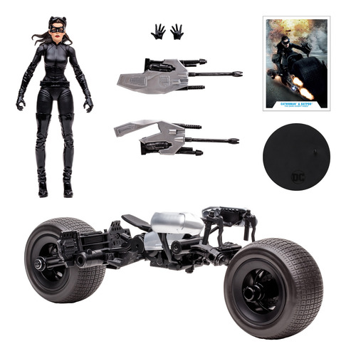 Mcfarlane Catwoman & Batpod 14 Pulg Gold Label