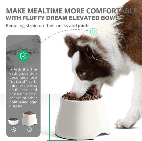 Fluffydream Cuencos Elevados Para Perros, [prevencion De...