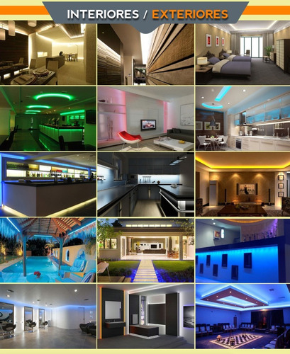 Imagen 9 de 10 de Kit 15 Metros Tira Luces Luz Led 5050 Rgb + Control + Fuente