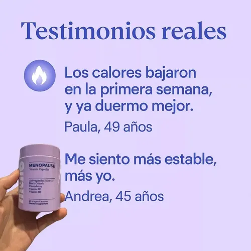 Meno Menopausia Natural 60 Cápsulas Sofocos Animo Sueño Sin Sabor | Cuotas  sin interés