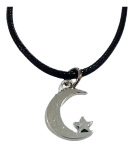 Collar Media Luna Y Estrella 14 Mm Acero Universo