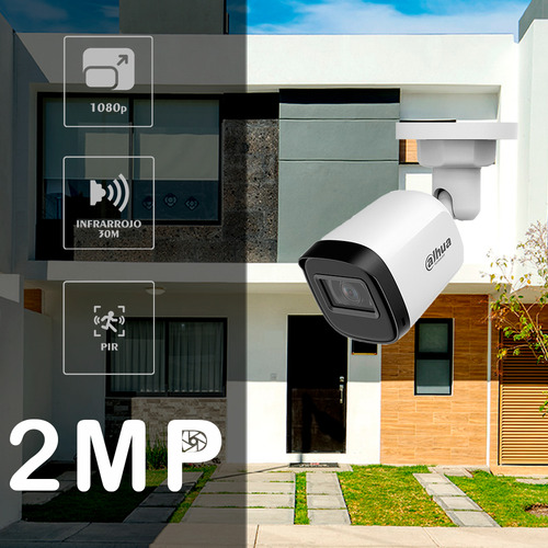 Kit De Video Vigilancia 8 Cámaras Bala 2mp B1a21 Dahua - Dvr 8 Canales Full Hd 1080p - Disco 2tb - 8 Pares De Baluns Con Conectores Sin Cable - Accesorios Kitdah2m8bp2bal Cctv Circuito Cerrado Procam