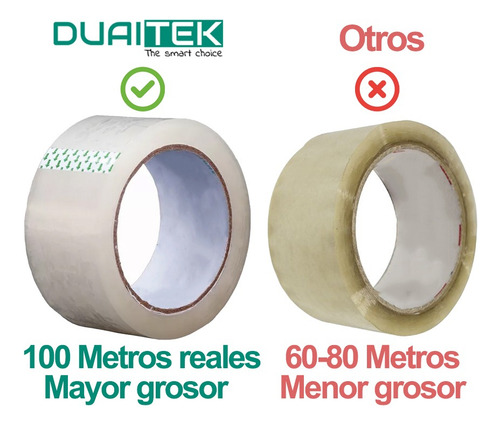 Cinta De Embalar Transparente 48x100 Autoadhesiva Pack X36u Color Trasparente Cinta Adhesiva Transparente Cintas Adhesivas