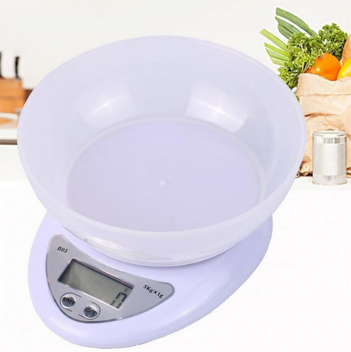 Balanza Pesa Digital De Cocina Hasta 1g-5kg Alta Precisión