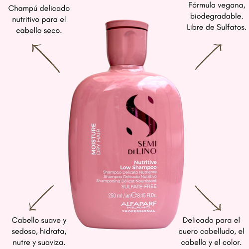 Shampoo Semi Di Lino Nutritivo Suave250ml Alfaparf