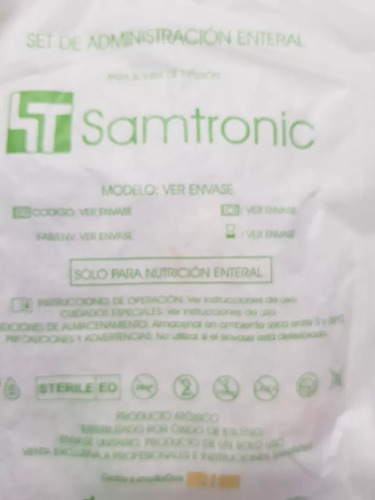 Set De Administracion Enteral Samtronic