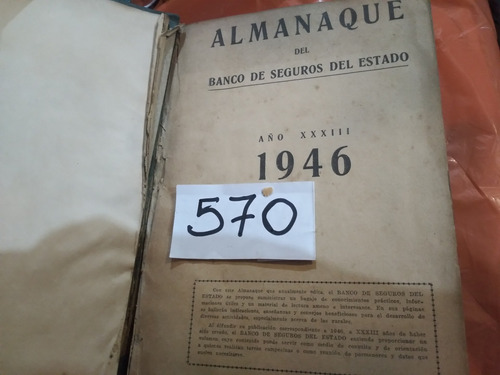 Almanaque Del Banco De Seguros Del Estado Año 1946