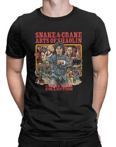 Camisa Tang Shaolin Man Snake Crane Kung-fu T-shirt Movie