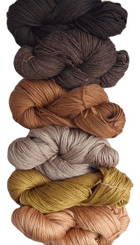 Lana Shetland Semigorda 900gr (6 Madejas De 150gr) Surtido A Eleccion Post Compra