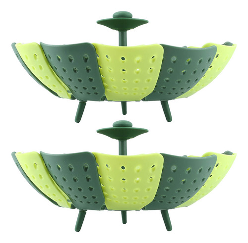 Cesta Para Cocinar Al Vapor Plegable De 2 Piezas De Kitchen