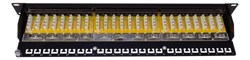 Linkmade 24-rj45 Cat6 Ftp Sftp Blindado Patchpanel 1u Certif