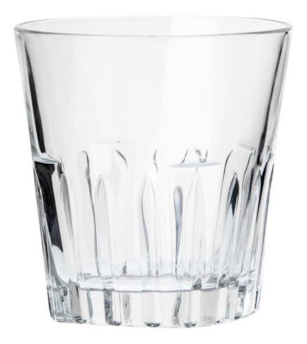 Stepback Juego De 6 Vasos De Vidrio 350ml Modernos Whiskey Color Transparente