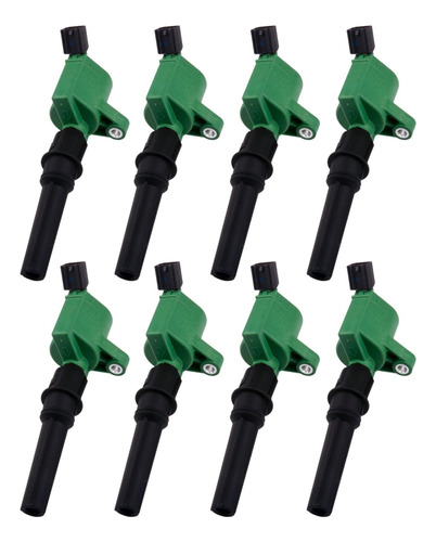 Mas Juego De 8 Bobinas Verdes Compatibles Con Ford F150 F250