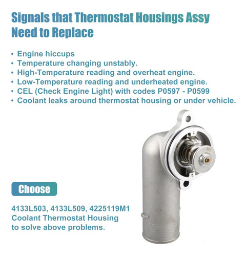Para Perkins Conjunto Termostato Automóvil 4133l509+carcasa