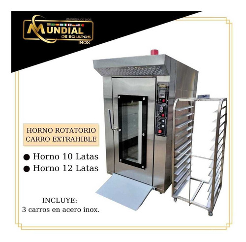 Imagen 5 de 5 de Horno Rotatorio De Carro Extrahible